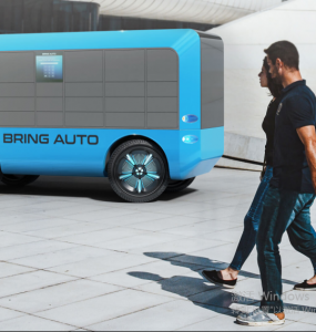 BringAuto自主機器人可以將貨物交付給最終客戶。裝載貨物后，他選擇最快的交貨路線，并逐步將所有包裹運送到各個地址。它會及時通知收件人確切的交貨時間。要取貨，您必須在機器人的觸摸屏上輸入一個特殊的